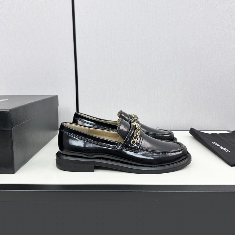 Ch*el leather shoes